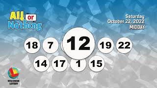 Wisconsin Lottery Midday Draw 10/22/2022