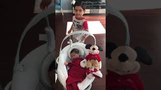 Big Brother taking care of Ahaan~Indian mom blogger #shorts #youtubeshorts
