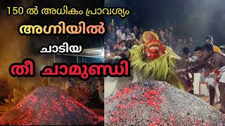 150 തവണ അഗ്നിയിൽ ചാടി തീ ചാമുണ്ടി, ചിറക്കൽ കോവിലകം, പെരുംകളിയാട്ടം | Theechamundi | Perumkaliyattam