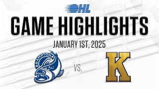 OHL Highlights: Brampton Steelheads @ Kingston Frontenacs Jan. 1, 2025