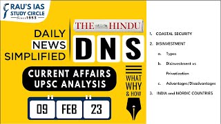 The Hindu Analysis | 9th Feb 2023 |  Daily Current Affairs |  UPSC CSE 2023 | DNS