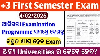 +3 First Semester Exam Programme // Kalahandi University According To New Education Policy 2020 #nep