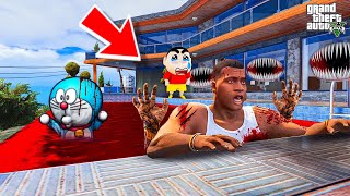 Franklin Shinchan Doraemon Saving Chop Serbian Dancing Lady in GTA V