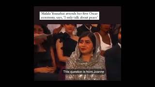 Malala Yosafzai Response in Oscar Award 2023. #oscar2023 #malala
