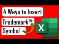 How to write Trademark Sign ™ In Microsoft Excel