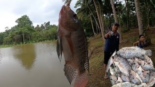 Pamimiwas sa mini lake Ang dami nahuli ni bunso