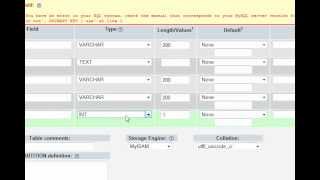 phpMyAdmin basic tutorial on creating Databases and Tables in MySQL