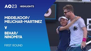 Middelkoop/Melichar-Martinez v Behar/Ninomiya Highlights | Australian Open 2023 First Round