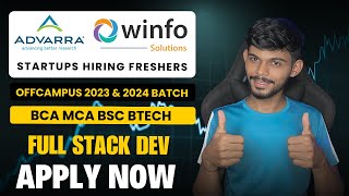 Winfo And Advarra Is Hiring Freshers | BCA MCA BSC | Apply Now