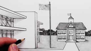 How to Draw a School in Perspective: Narrated Step by Step