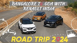 Road Trip 2024: Bangalore to Goa with the new Kwid, Kiger and Triber