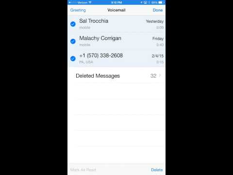 Unable to Delete Voicemail Messages - iPhone6Plus Unable to Delete Voicemail Messages - iPhone6Plus