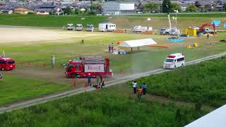 福知山市消防本部.緊急車両の進入！