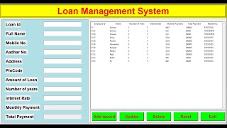 Overview of Loan Management System Developed in Python || TkinterProject || Python GUI Programs