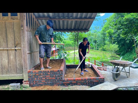 Restoring and rebuilding clean water tanks. Daily life in the forest of DAU & TU