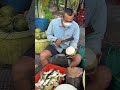 amazing thai uncle s coconut cutting skills