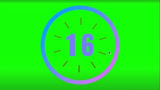 47 seconds countdown timer with number display & with Alarm 🔔|Greenscreen | copyright free