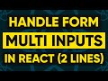 Handling Complex Multiple Input Form States in React [2 LINES ONLY]