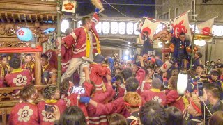 久世祭り2024 だんじり 喧嘩⑤【朝陽社 vs 西親社】2024.10.26 岡山県真庭市