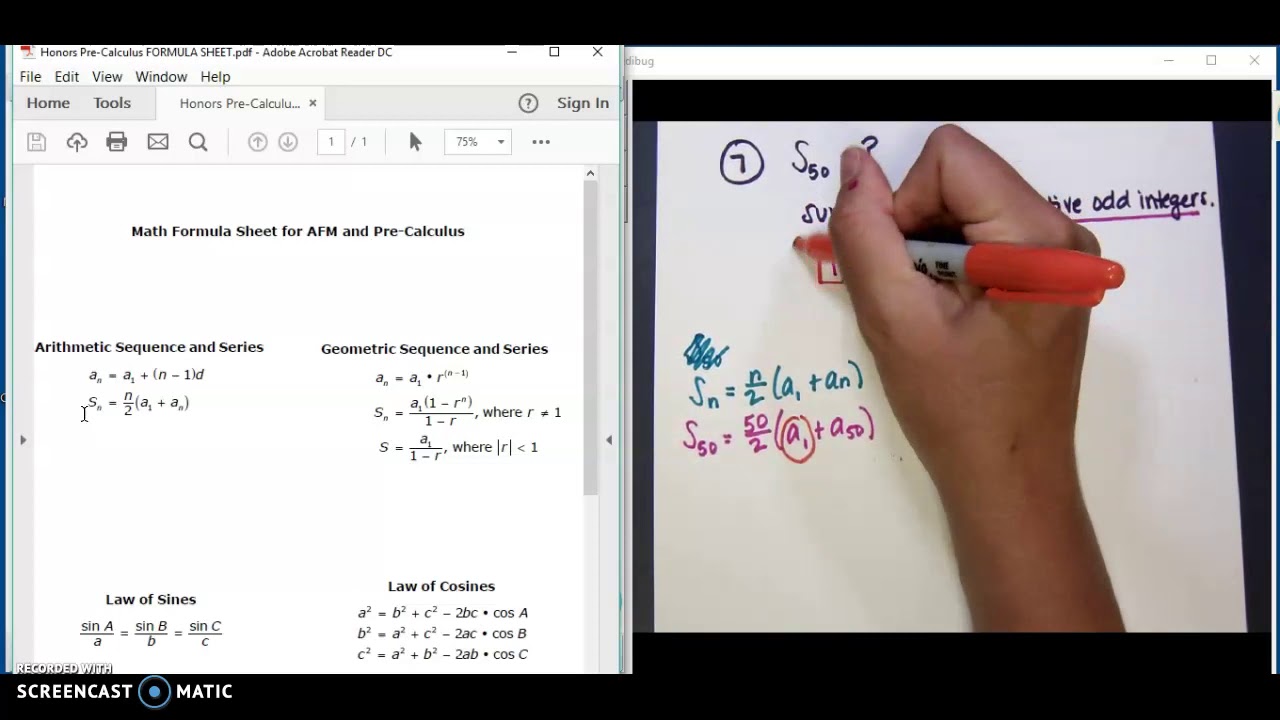 Honors Precalculus - Unit 8 - Day 3 Notes (Part 2) - YouTube