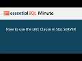 How to use the Like Operator in SQL | Essential SQL