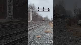 Train Passing By in the Snow: Enjoy the Winter Season! #train #trainfans #trainspotting #railway