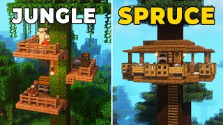 3 Simple Treehouse Bases in Minecraft!