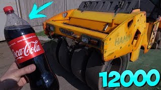 12 TONS ROAD ROLLER VS COCA COLA