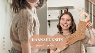 Hibernal Socks Progress, Life Update!, and Finished Skyline Tee Test / hannahgkn