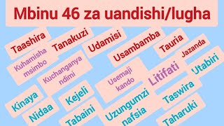 fani/mbinu za uandishi/mbinu za lugha/vipengele 46 vya kimtindo/Kcse 2024 revision/uchambuzi