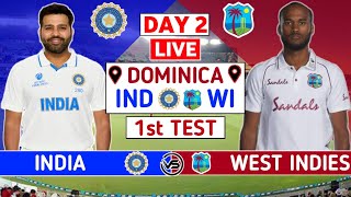 India v West Indies 1st Test Live Scores | IND vs WI 1st Test Day 2 Live Scores & Commentary #sports