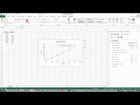Excel 2013: Scatter Chart with a Trendline Excel 2013: Scatter Chart with a Trendline