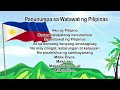 Panunumpa Sa Watawat Ng Pilipinas / The Pledge to the Philippine Flag