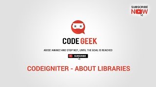 Basic Codeigniter Tutorials - About Libraries
