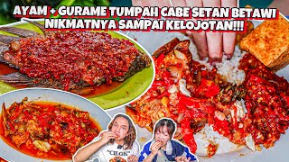 AYAM TUMPAH CABE SETAN BETAWI PEDESNYA BIKIN KELOJOTAN?! NIKMAT MAKAN MURAH!