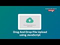 How To Create Drag And Drop Image Uploader Using HTML CSS and JavaScript | Drag and Drop File Upload