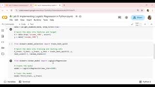 Lab 8: Implementing Logistic Regression in Python