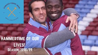 Hammertime of our Lives.  Season: 1998/99. #hammers #westham