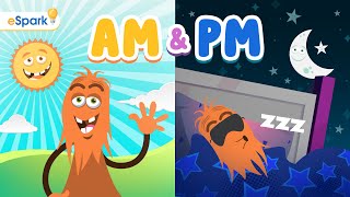 AM and PM | Telling Time with the Minute Monsters | 2nd Grade Math Song | eSpark Music