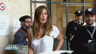 Tacco 12 e jeans aderente: lo show di Belen Rodriguez in tribunale - La Vita in Diretta 15/05/2017