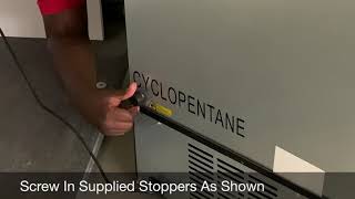 How to add back stoppers to SnoMaster undercounter coolers