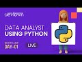Data Analysis using Python [Free 7 Days LIVE Bootcamp] - Day 1