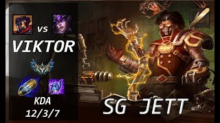 【SG JETT】 VIKTOR vs SYNDRA - KR Challenger Patch 13.10