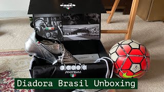 Diadora Brasil FG - Silver/Anthracite - Full Unboxing Video (My Favourite 2022 Leather Boot!)