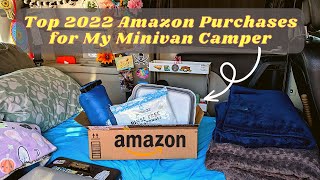 Best AMAZON Van Life Purchases for My Minivan Camper in 2022 | Budget No Build Camper Van Conversion