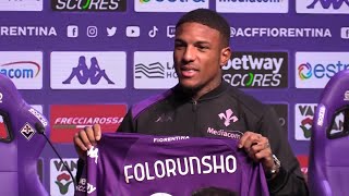 Fiorentina, presentazione di Folorunsho: \