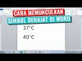 Cara Memunculkan Simbol Derajat Pada Microsoft Word