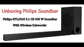 Unboxing Philips HTL3320 3.1 CH 300 W Soundbar with Wireless Subwoofer Detailed Review and Setup