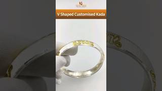 V shaped Customized Name Pure Silver Kada #jewellery #fashion #silver #shubh_jewellers #accessories