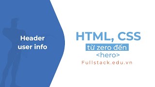 CSS phần thông tin người dùng trên Header | Header user info